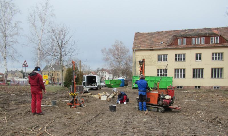 Baugrundgutachten mit Aussagen zu abfall- und altlastenrelevanten Sachverhalten zur Umnutzung Verwaltungsgebäude und Neubebauung in Mügeln/Landkreis Nordsachsen