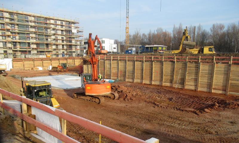 „Lindenauer Hafen“ Baufeld 7 A in 04179 Leipzig/ Freistaat Sachsen - Neubau von zwei Mehrfamilienhäusern mit insgesamt 44 Wohnungen (davon 6 altersgerechten Wohnungen), einer Gewerbeeinheit mit Freisitz und einer Tiefgarage mit 37 Stellplätzen